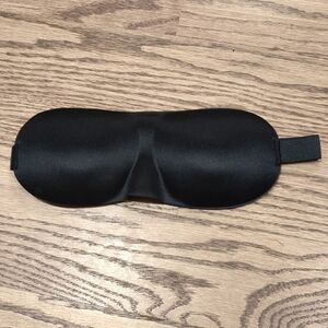NWT Eye Mask, Velcro Elastic Strap, Travel Sleep Black One Size